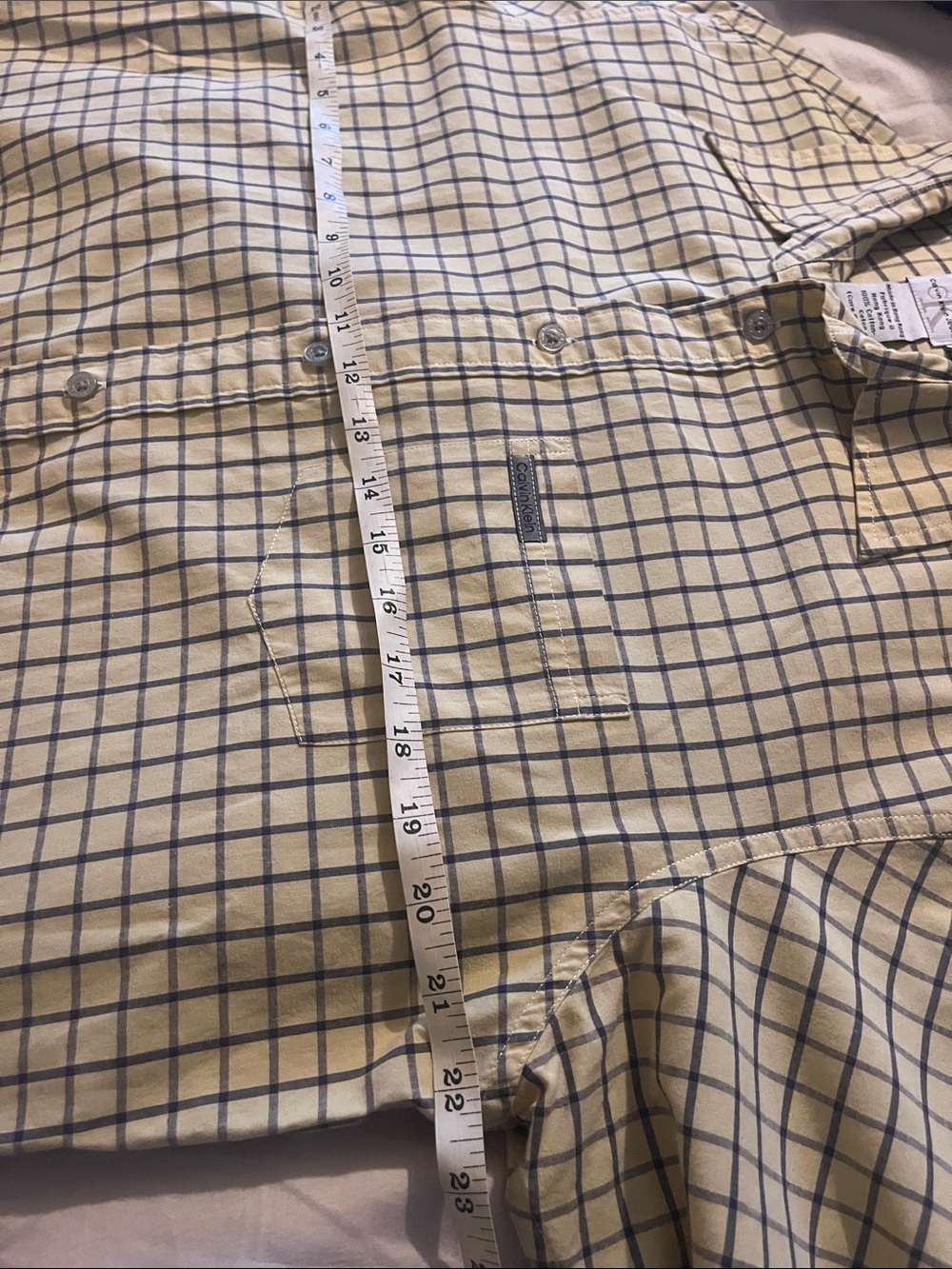 Vintage 90s Calvin Klein Jeans Plaid Button Up Shirt – Made in Hong Kong M Size - Picture 5 of 6